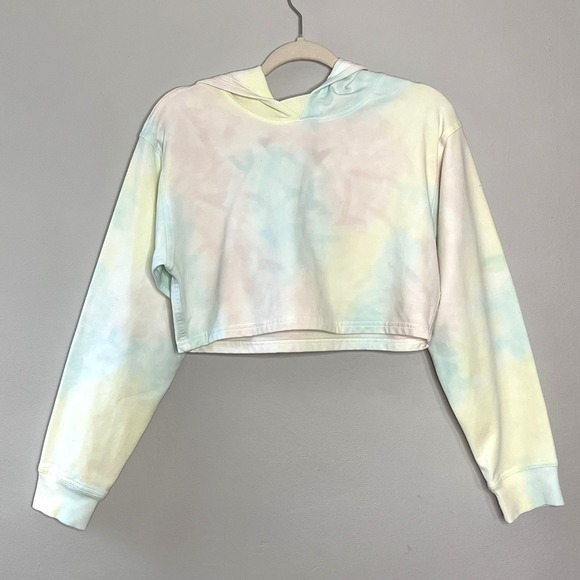 Lululemon All Yours Cropped Hoodie Sweatshirt Cotton Candy Tie Dye XL Athleisure - Picture 1 of 9